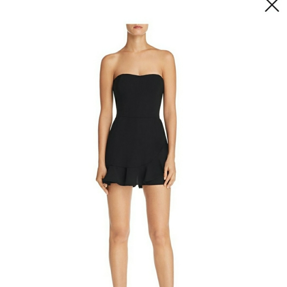 Amanda Uprichard Strapless Romper Trisha